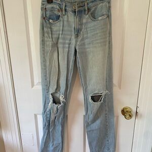 Light Blue Distressed Jeans AEO